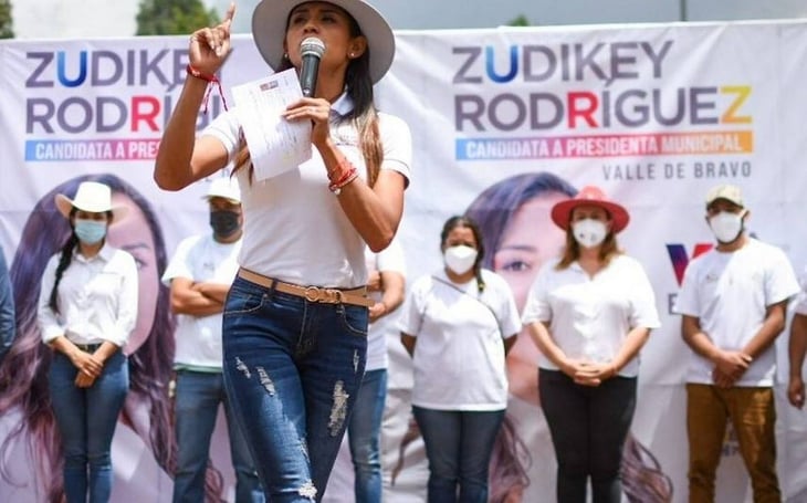Reaparece Zudikey Rodríguez, en campaña por Valle de Bravo