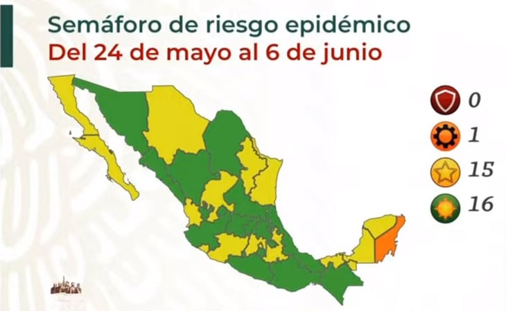 Se ‘pinta’ mitad de México de verde en semáforo Covid