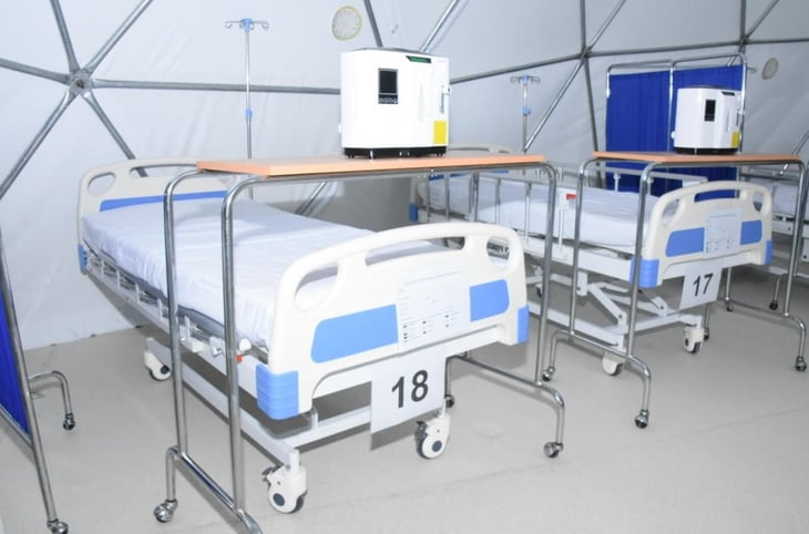 Esperan solución en el clima del hospital móvil de Monclova