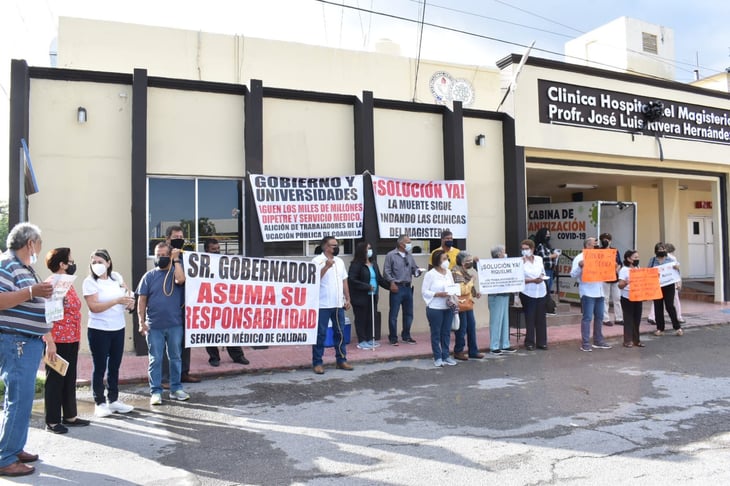 Nueva protesta de pensionados de la Sección 38 y de la UAdeC