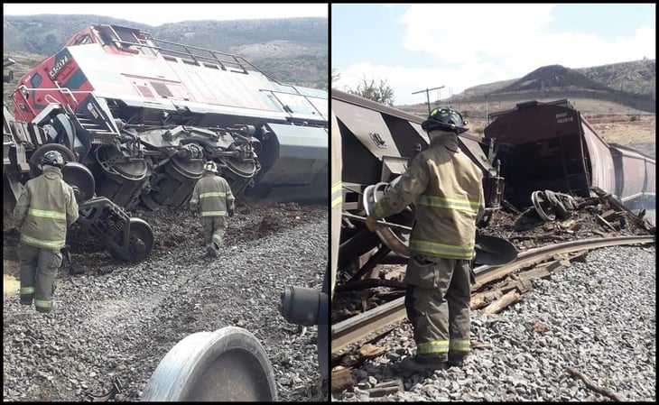 Se descarrilan 12 vagones de un ferrocarril en Guadalupe, Zacatecas