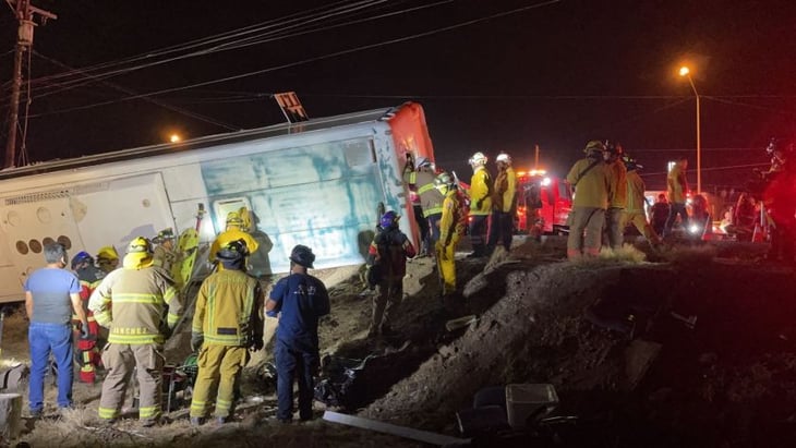 Accidente de autobús deja 7 muertos en Baja California
