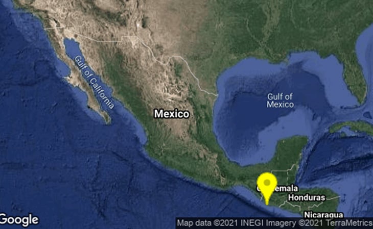 Reportan sismo de 5.7 en Guatemala; se percibe en Chiapas