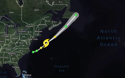 Tormenta Bill, a punto de ser sistema 'extratropical' en el Atlántico norte