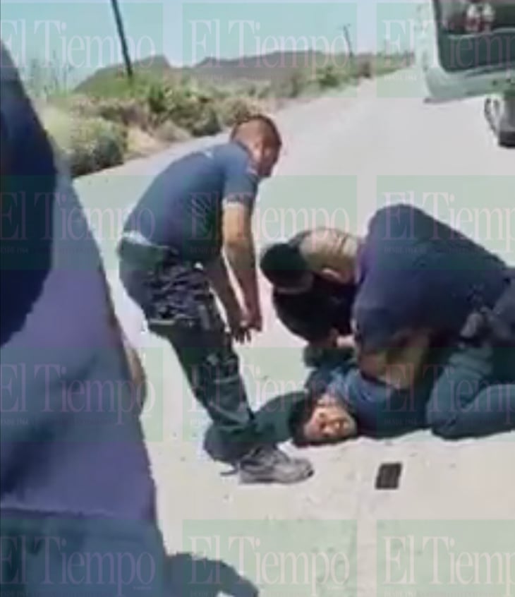 Policías de Frontera realizan detención con lujo de violencia hacia trailero