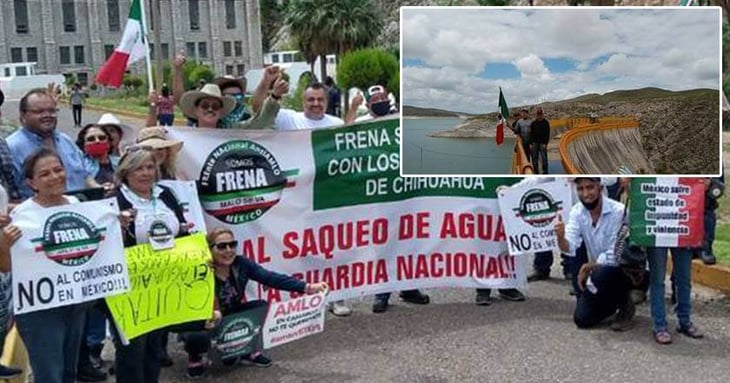 Frenaaa protesta contra bancadas de PAN y PRI en defensa de García