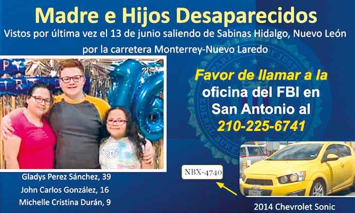FBI se suma a búsqueda de la familia texana desaparecida en Monterrey