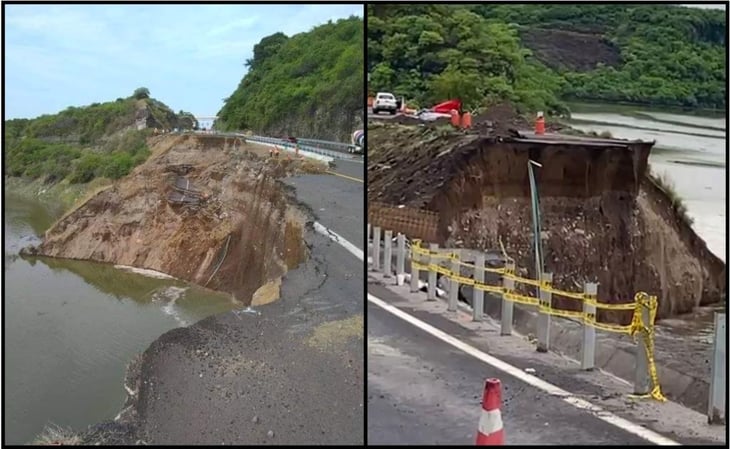 Autopista Siglo XXI es cerrada por colapso de tramo en Michoacán