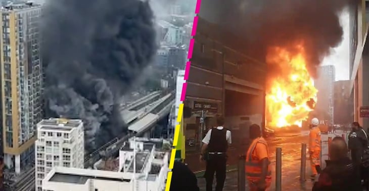 Gran incendio en el tren de Londres causó pánico  y caos entre los viajeros