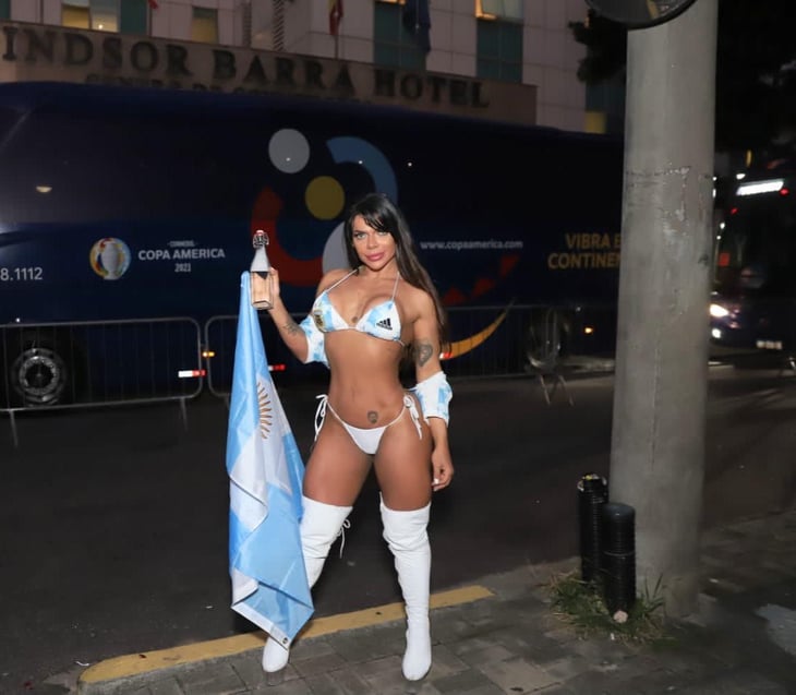 Suzy Cortez celebra el primer título de Messi con Argentina en Río de Janeiro