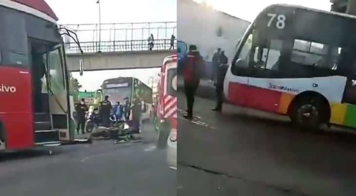Capta Mexibús video del momento en que motociclista muere atropellado