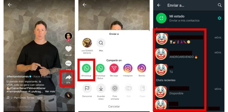 Cómo compartir un video de TikTok en los estados de WhatsApp