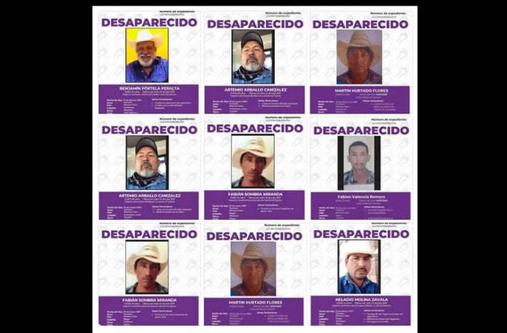 Mesa de Seguridad busca a 10 desaparecidos en Sonora