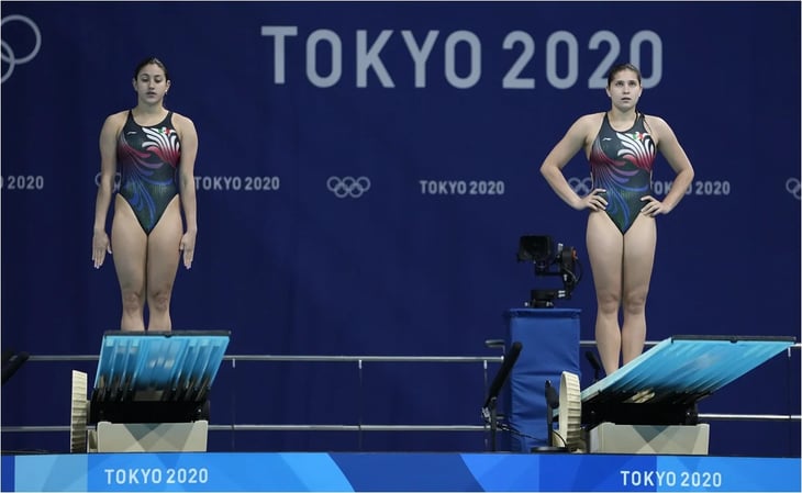 Mexicanas Dolores Hernández y Carolina Mendoza acarician el podio en la final de trampolín 3m en Tokio 2020