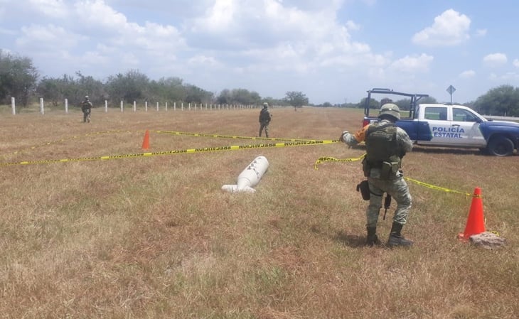 Cae tanque de combustible vació de un avión de la Semar en Tamaulipas