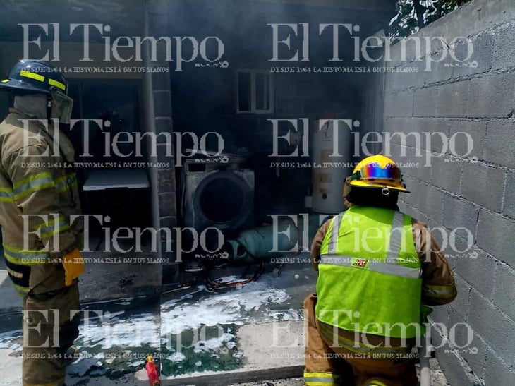 Una secadora de ropa da flamazo y causa incendio en Monclova