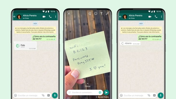 WhatsApp permite enviar fotos que se autodestruyen