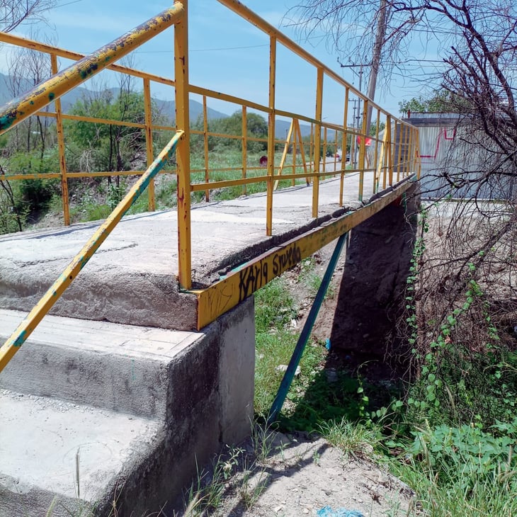 Los puentes del sector sur en Monclova son inseguros