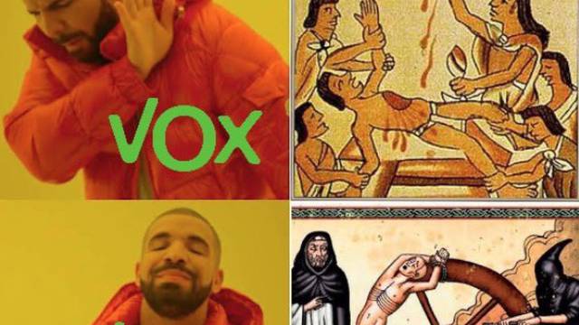 Memes: Se burlan del partido Vox de España que celebra la liberación del 'terror de los aztecas'