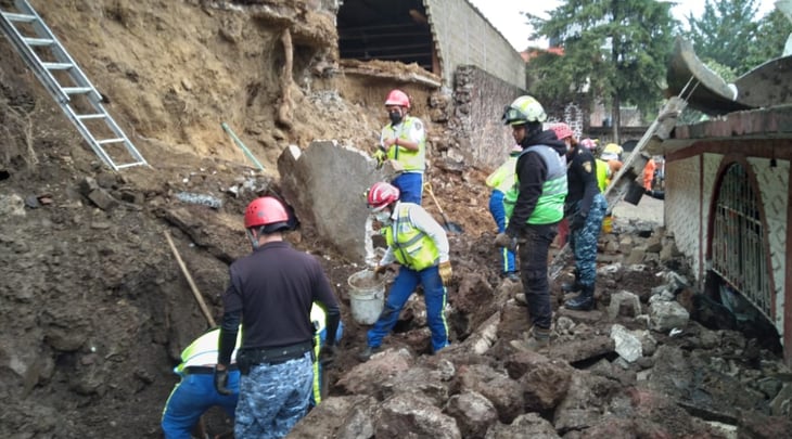 Deslizamiento de tierra sepulta parte de albergue de perritos 'Milagros Caninos' en CDMX