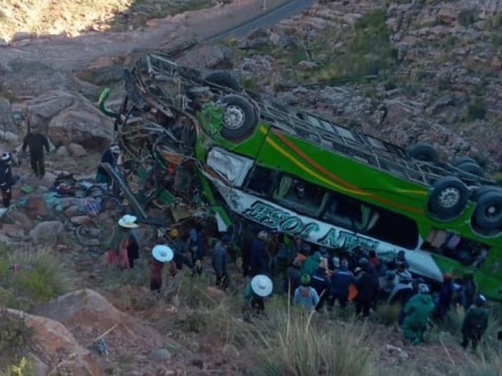 Al menos 23 fallecidos y 13 heridos al despeñarse un ómnibus en Bolivia