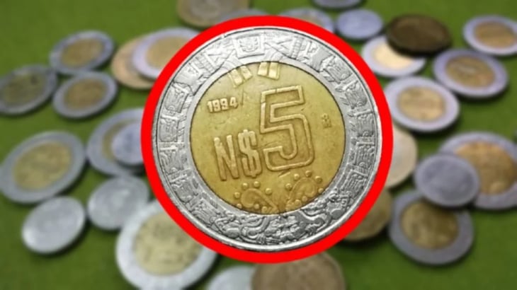 Conoce la moneda de 5 pesos que alcanza un valor de 20 mil; así puedes identificarla