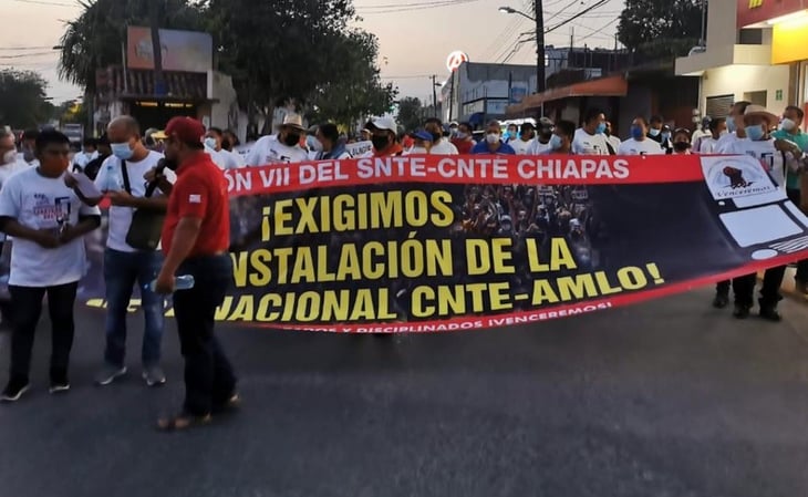 CNTE en Chiapas denuncia desatención de Delfina Gómez