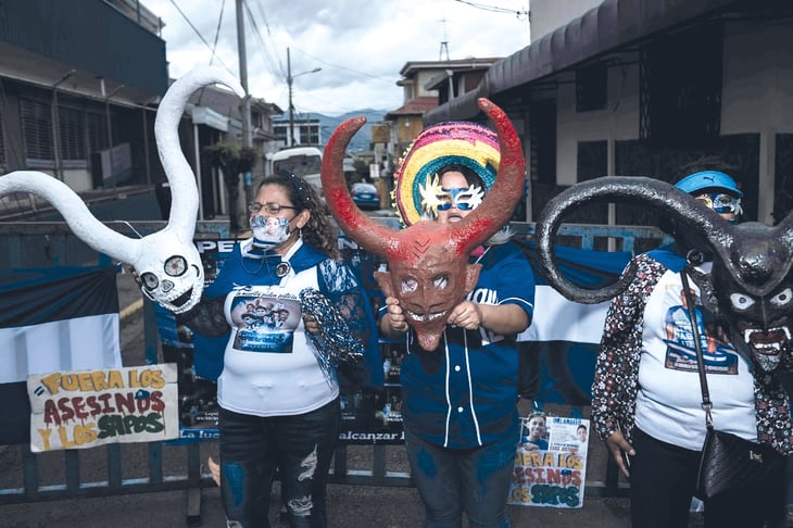 Protestan contra Ortega en Costa Rica