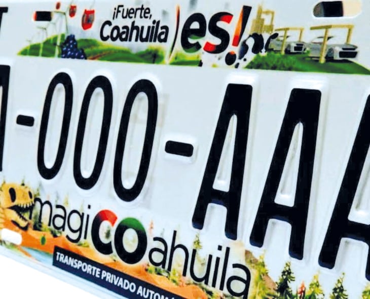 Coahuila anuncia cambio de placas para el año 2022