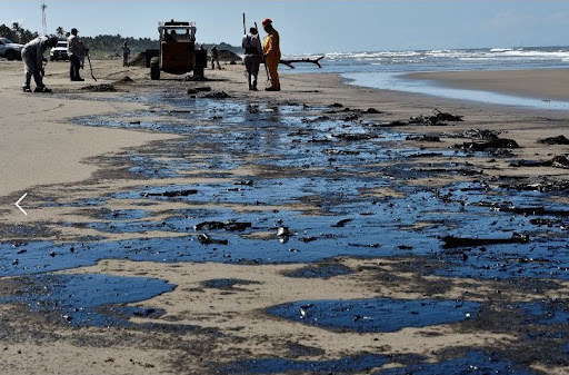 Un gran vertido de petróleo crudo golpea las playas del sur de California