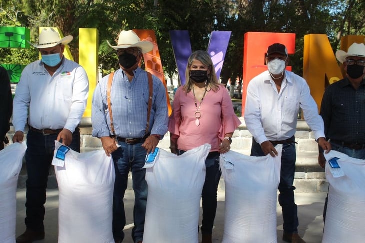 Productores del campo de San Buena reciben 15 toneladas de semilla de avena