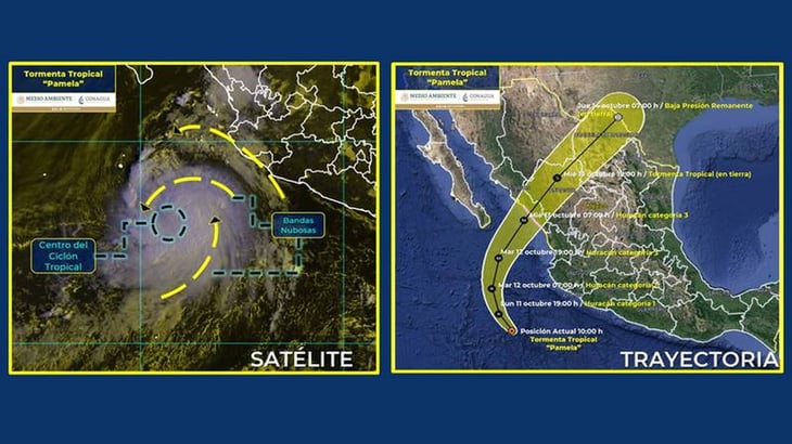 ‘Pamela’ puede impactar México como huracán categoría 3 y esta es su ruta