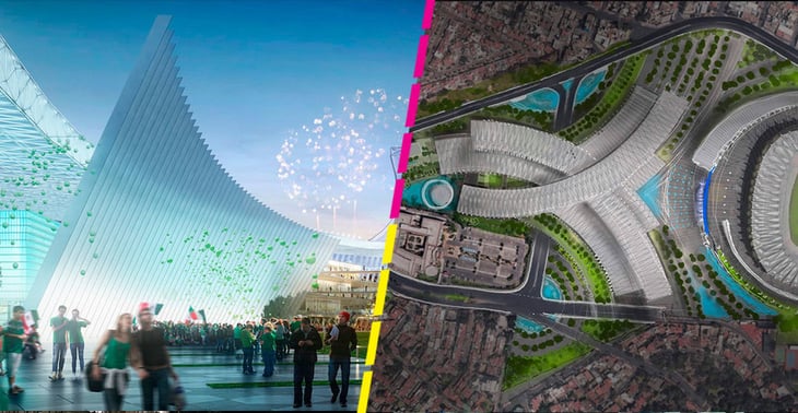 Hotel y centro comercial con sistema verde, proyecto Estadio Azteca