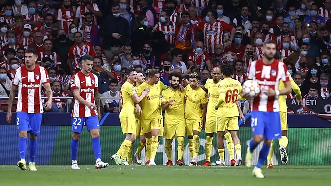 El Atlético de Madrid sufre la derrota ante el Liverpool