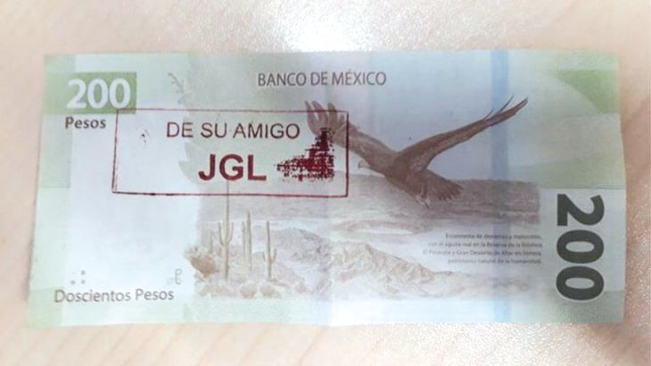 En Culiacán reportan que circulan billetes con las iniciales de 'El Chapo' Guzmán