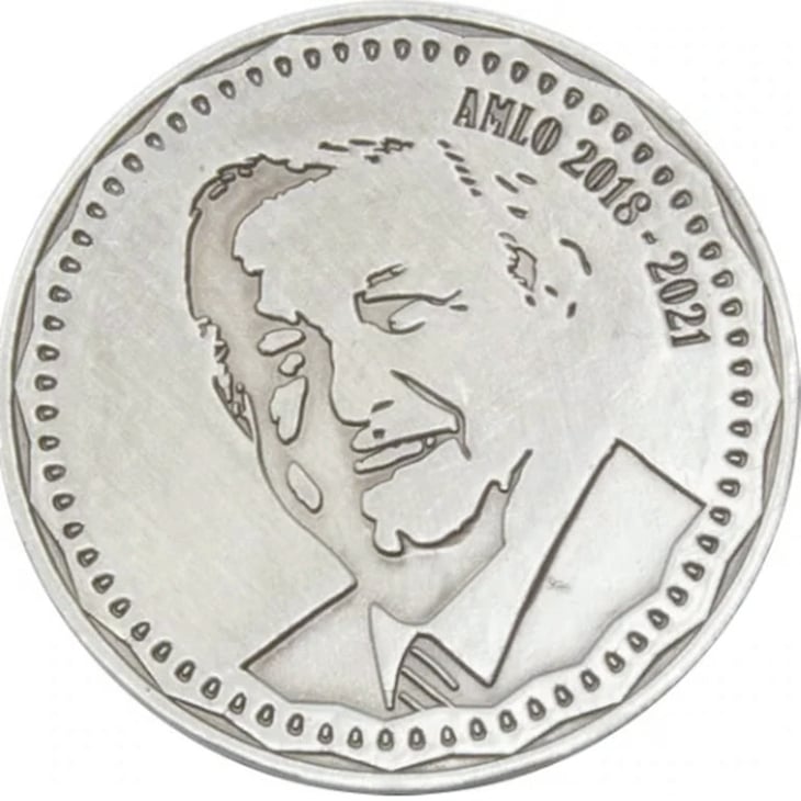 El presidente AMLO tiene moneda con su imagen, cuesta 150