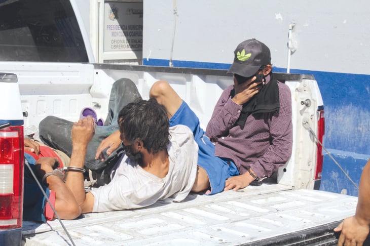 Tres sujetos fueron detenidos en un operativo barrido en Monclova por la tarde de ayer