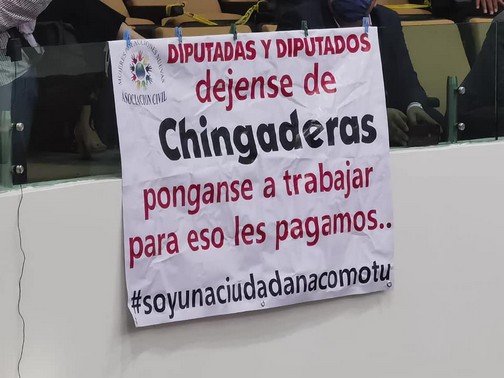 'Déjense de chingade...', piden en manta a diputados de Tamaulipas