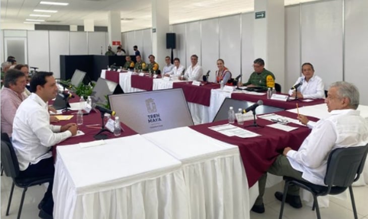 López Obrador encabeza reunión sobre avances del Tren Maya