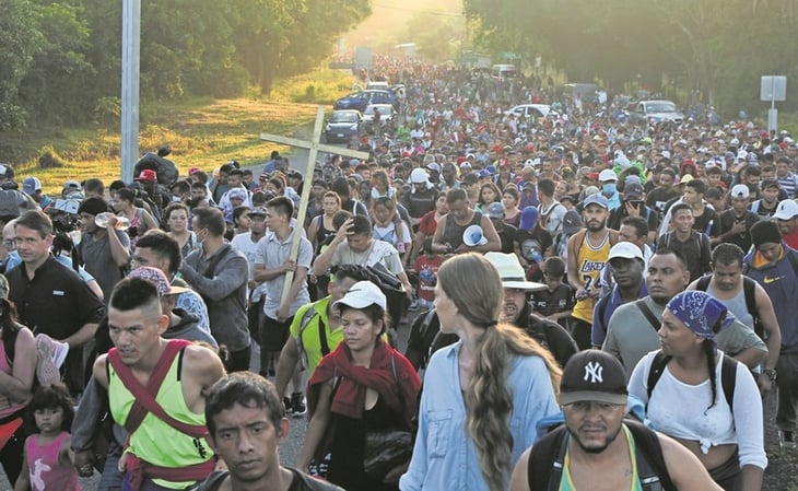 Recibe caravana migrante propuesta de INM para regularizarlos