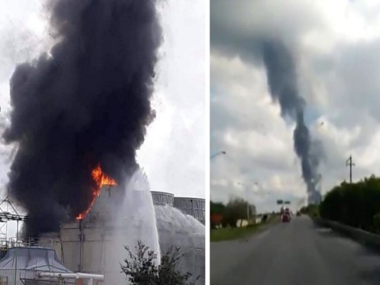 Reportan incendio en refinería de Pemex en Cadereyta, Nuevo León