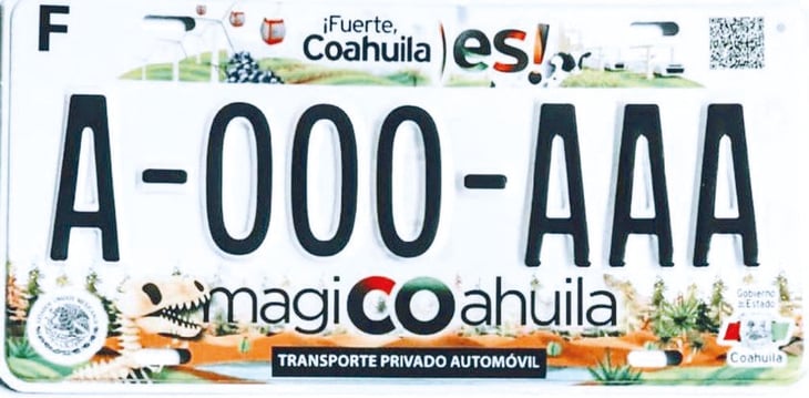 Las nuevas placas de Coahuila vienen con sistema de identificación