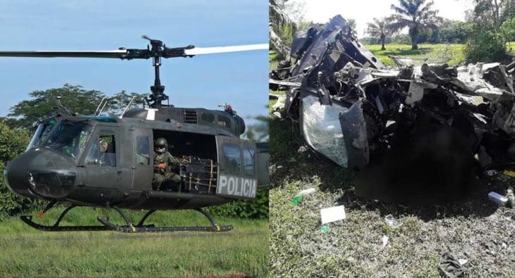 Accidente de helicóptero de la Policía colombiana deja 2 muertos y 2 heridos