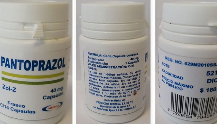 Cofepris emite alerta sanitaria para 'Zol-Z Pantoprazol', producto ‘fake’ contra el reflujo