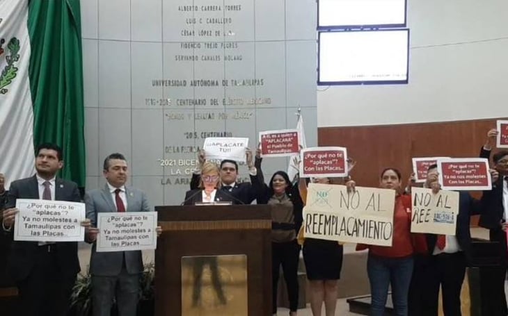 Los diputados de Morena piden no pagar reemplacado en Tamaulipas