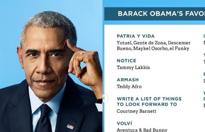 'Pepas', 'Volví' y 'Patria y vida', las canciones latinas de Obama en 2021