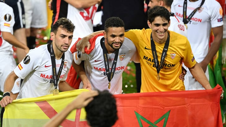 El Sevilla podrá contar con los tres internacionales marroquíes para jugar en Cádiz