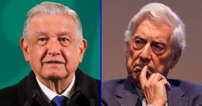 López Obrador dice que le 'da gusto constatar la decadencia' de Vargas Llosa
