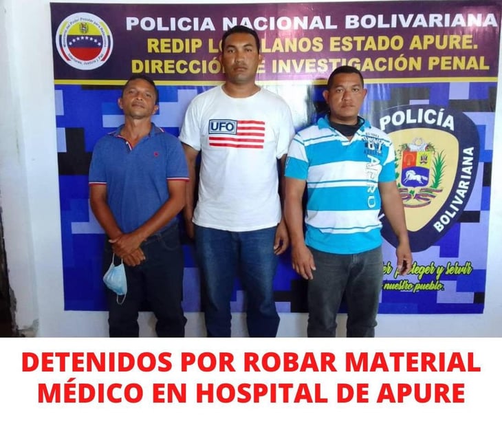 Detenidos dos policías venezolanos por robar equipos de un hospital
