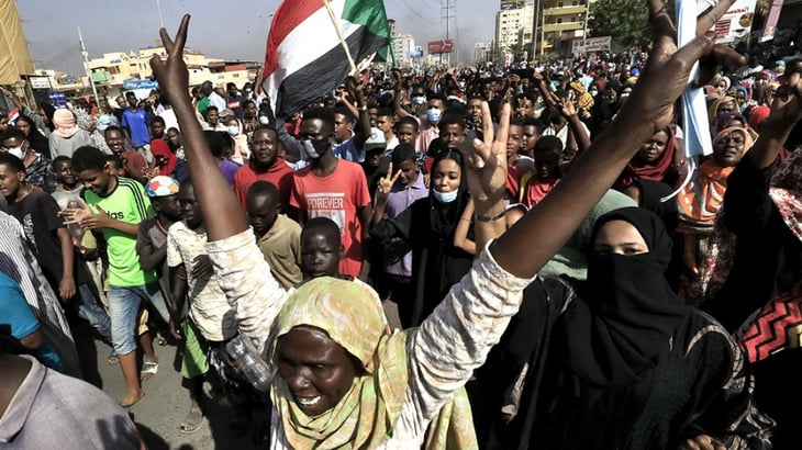 Muere un manifestante por disparos en jornada de desobediencia civil en Sudán